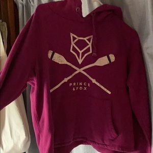 Hooded Prince and fox maroon sweater